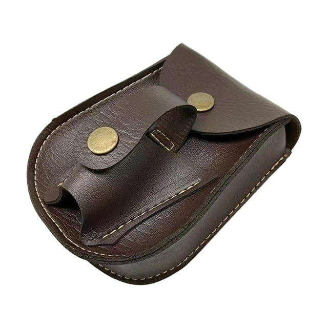Riñonera Riñonera de cuero PU Accesorios de utilidad Paquete multifunción portátil Riñonera de bola de acero Riñonera para Senderismo Herramienta Marrón Fernando Caso de la bolsa