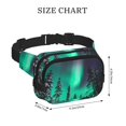 thumbnail image 4 of Fotbe Northern Lights 2 Cangurera Cuadrada con Estampado de Doble Capa, Bolsa de Cintura Ajustable Mini para Hombres y Mujeres, 4 of 9