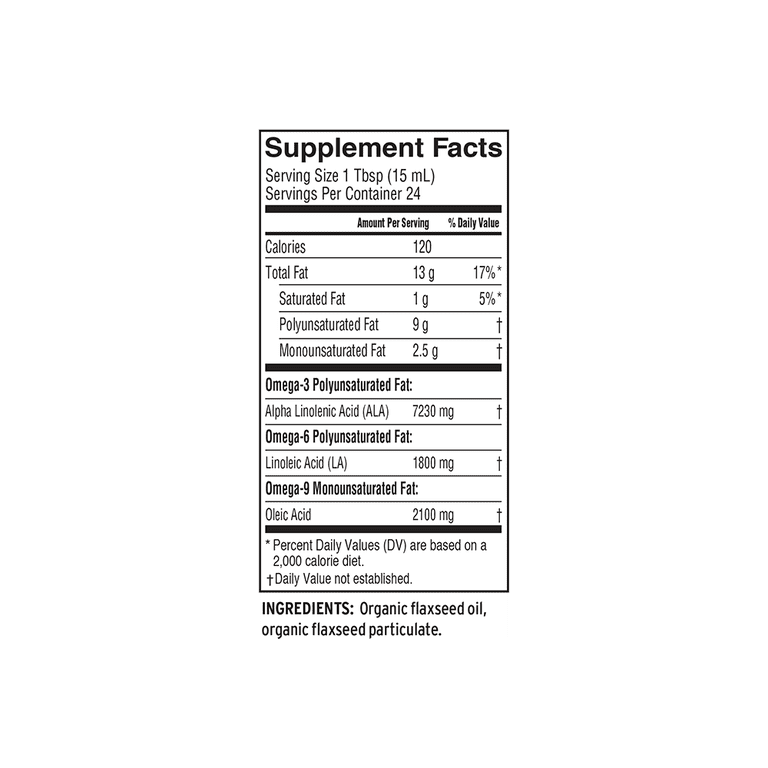 Barlean's Organic Fresh Flax Oil - 32 Fl Oz (946 Ml), Gluten-Free, Vegan, Kosher, Non-GMO