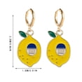 thumbnail image 3 of QIQUWOHUL Fruit Earrings Lemon Strawberry Cute Fruit Wind Alloy Oil Dropping Earrings Jewelry, 3 of 4