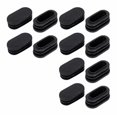 thumbnail image 1 of Oval Tube Inserts Plugs Plastic End Caps Black Non-slip Tubing Post End Cap Ribbed Tube Floor Protectors For Chair Table Desk Furniture Legs(100 Z, 1 of 5