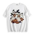 thumbnail image 5 of Drses‌‌ ‌‌‌‌‌‌‌‌‌‌‌‌‌‌‌‌‌‌‌Women's Halloween Cute Ghost & Pumpkin Graphic T-Shirt - Short Sleeve Crew Neck Casual Tee, 5 of 5