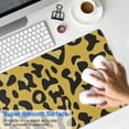 thumbnail image 4 of Long Mouse Pads for Desk,Yellow Leopard Pattern Desk Mats on Top Of Desks, Desk Mouse Pad Extra Large with 3mm Non-Slip Base and Stitched Edge for Gaming,Office,Work,Home 31.5"x11.8", 4 of 6
