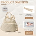 thumbnail image 3 of SPEKSEE Large Diaper Backpack with Changing Pad, Travel Diapers Bag for Mom Quilted Mommy Daipering, Hospital Bag for Women Labor Delivery Maternity Tote, 3 of 9