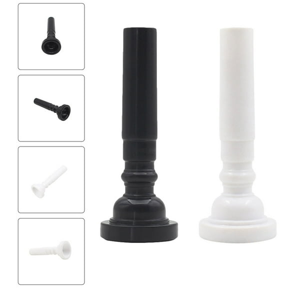 RENACLIPY 2-Pack Plastic Trumpet Mouthpieces Assorted Colors Food Grade ABS Replacement Accessories