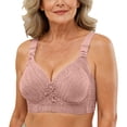 thumbnail image 3 of Feancey Womens Plus Size No Underwire Bra Comfort High Support Full Coverage Bras Adjustable Strap Casual Everyday Bra for Seniors & Large Bust Pink 40, 3 of 9