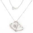 thumbnail image 2 of Brilliance Fine Jewelry 1/2ct (J I3) Round Diamond Heart Pendant Necklace in Sterling Silver, 2 of 2