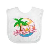 Inktastic I Love California with Ocean and Palm Trees Boys or Girls Baby Bib