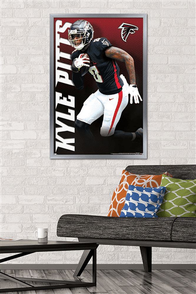 NFL Atlanta Falcons - Kyle Pitts 21 Wall Poster, 22.375" x 34", Framed