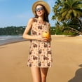 thumbnail image 3 of Logiee Turkey And Autumn Leaves Print Summer Dresses for Women,Beach Sleeveless Flowy Pocket Tshirt Tank Sundresses,Women's Sleeveless Dress, 3 of 7