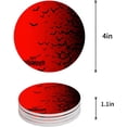 thumbnail image 1 of FMSHPON Halloween Bat Red Black Gradient Set of 4 Round Coaster for Drinks, Absorbent Ceramic Stone Coasters Cup Mat with Cork Base for Home Kitchen Room Coffee Table Bar Decor, 1 of 6