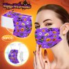 YZHM Adult Disposable Face Masks Halloween Printed Three-Layer Outdoor Dust-Proof Disposable Mask