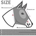 thumbnail image 4 of Horse Fly Mask, Fly Masks For Horses With Ears, Smooth & Elasticity Lycra Fly Mask, Avoid Equine Fly And Uv Protection(grey, Full (large)), 4 of 5