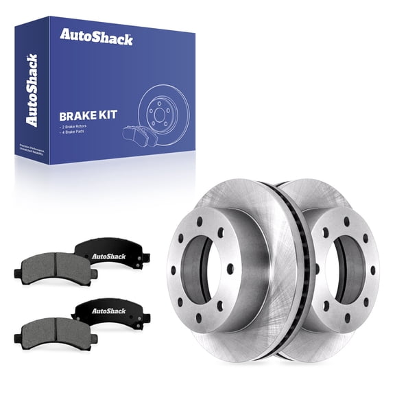 AutoShack Rear Vented Brake Rotors   Premium Ceramic Pads 6-PC Brake Kit Replacement for 2003-2017 Chevrolet Express 3500 2003-2017 Chevrolet Express 2500 2003-2017 GMC Savana 3500 12.99" (330 mm)
