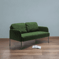 thumbnail image 7 of Living Room Sofas Green 2 Seater Polyester Fabric Sofa, Modern Loveseat Sofa, Comfy Small Couches for Small Space Living Room, Bedroom, Office, Apartment,Comfortable Sofas, 7 of 7