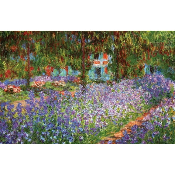 Claude Monet - Irises in Monet's Garden Poster 17" x 11"