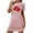 Pink4, variant on Jgppe Women's Short Nightdress Printed Round Neck Short Sleeves Nightgown Sleep Dress Valentine's Day