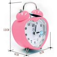 thumbnail image 5 of Alarm Clock for Students and Seniors with Dual Clock, 3 Inch, High Volume, Quiet Analog Quartz Night Light, Battery Operated, for Heavy Sleepers, Pink, 5 of 5