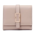 thumbnail image 2 of Cartera corta de verano para mujer, billetera pequeña coreana de color sólido con hebilla fresca y plegable para mujer, 2 of 6