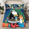 thumbnail image 3 of Homewish Teens Kawaii Gnome Twin Sheet Sets, Dreamy Xmas Tree Twin Fitted Sheet, Vintage Western Christmas Flat Sheet, Luxury Bedroom Decor, 3 Pieces, 3 of 8