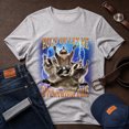 thumbnail image 3 of Jollimate Hold On Let Me Overthink This Shirt, Funny Raccoon Graphic Tee, Humorous Gift for Men, 3 of 6