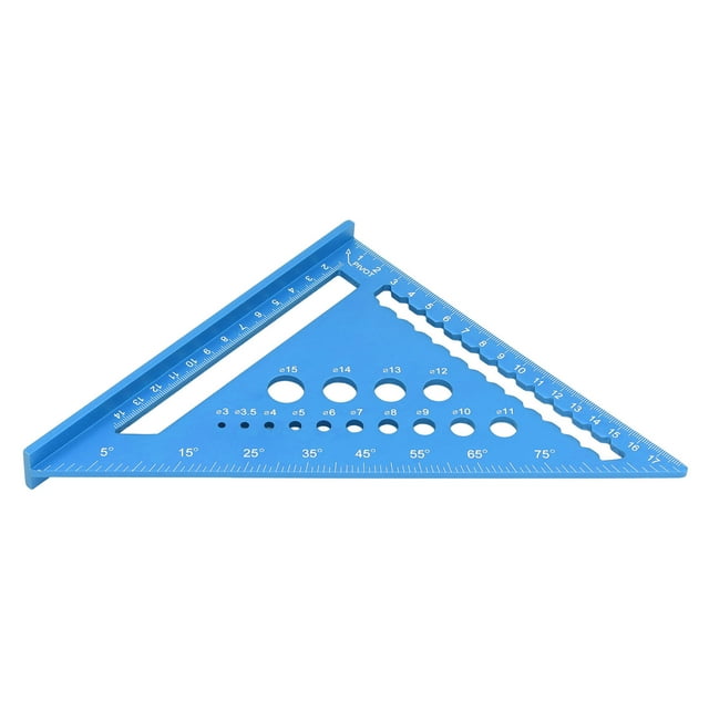 Regla Triangular Para Carpintería De aleación De Aluminio De 7 Pulgadas, Escala De Grabado Láser, Transportador De Alta Precisión, Para Proyectos De Renovación Del Hogar,