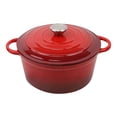 thumbnail image 2 of 20cm Enameled Dutch Oven, Heavy Duty 20cm Enameled Cast Iron Dutch Oven Pot, Multiuse Stovetop Cooker for Stewing Braising Baking Bread, Durable Pot for Home Kitchen All Stovetops, 2 of 7