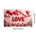 thumbnail image 1 of Love Heart Backdrop Banner Valentine's Background Romantic Party Wedding Photography Props Decorations Special Event Photo Booth Display, 1 of 4