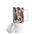 thumbnail image 2 of Many Butterflies 40 oz Tumbler with Handle Insulated&nbsp;Travel Mug&nbsp;Lid Straw Leak Proof Steel Vacuum Water Bottles Glasses Fits in Car Cup Holder, 2 of 7