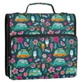 thumbnail image 5 of FORMRS Zipper Binder with Shoulder Strap 2-inch Ring 500 Sheet Capacity File Bag, Green Vibrant Truck Pattern, 5 of 5