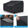 thumbnail image 2 of Heavy Duty Patio Sofa Cover Waterproof, 3-Seater Outdoor Sofa Loveseat Cover, Outdoor Patio Furniture Cover with Air Vent and Handles, 78" L×33" D×32" H, Black, 2 of 8