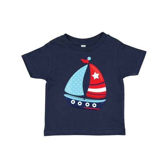 Inktastic Sailing Boat, Sailor, Sailing, Sails, Boat, Ship Boys Toddler T-Shirt