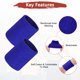 thumbnail image 5 of Uxcell 12PCS Bandas de sudor deportivas, muñequeras de algodón absorbentes para entrenamiento/baloncesto/correr [Azul zafiro, 10cm de ancho], 5 of 7