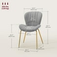 thumbnail image 3 of HOMCOM Ensemble de 2 Chaises de Salle à Manger avec Dossier Rembourré, 3 of 10