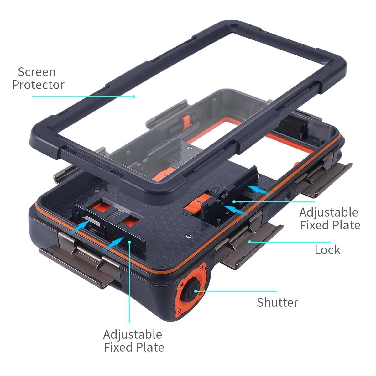 SHELLBOX Waterproof Diving Cell Phone Case for Iphone