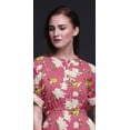thumbnail image 3 of Bimba Rayon Floral & Leaves Bird Bird Ladies Long Gown Boho Beach Cocktail Party Maxi SlitÂ&nbsp;Dress-XXX-Large, 3 of 6