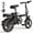 Black Rear-seat-Standard, variant on 14 Inch Folding Electric Bike, 500W Peak Motor 432Wh Hidden Anti-Theft Battery, 20MPH Speed 35 Miles Range, Adult Mini Ebike with Rear Basket for Commuting Shopping UL2849