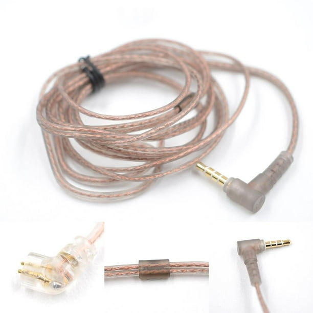 Cable trenzado de cobre de alta pureza para auriculares para cable KZ/CCA ZST ZSR (C sin micrófono)