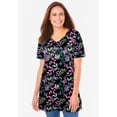 thumbnail image 6 of Woman Within Plus Size Perfect Printed Short-Sleeve V-Neck Tunic, 6 of 6
