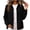 AFG32-Black, variant on Womens Corduroy Jacket Button Down Collared Shirt Cropped Cardigan Shacket Lightweight Long Sleeve Warm Comfy Soft Business Casual Office Wear White S