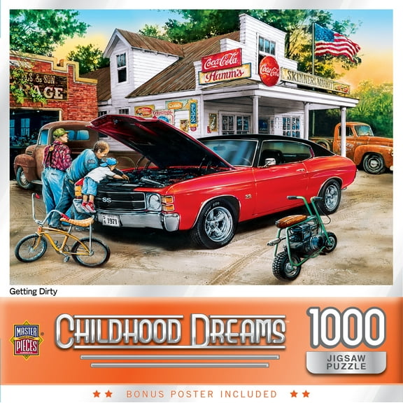 MasterPieces 1000 Piece Jigsaw Puzzle - Getting Dirty - Childhood Dreams Eco-Friendly Family Game