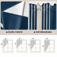 thumbnail image 5 of Swag Valance Curtains for Windows, Navy Blue Beige Striped Light Filtering Kitchen Curtains with Rod Pocket, Modern Farmhouse Retro Lines Window Treatment Valances for Living Room, 36x63 - 2 PCS, 5 of 9