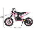 thumbnail image 6 of 49cc 2-Stroke Kids Dirt Bike Gas Power Motocross, Off Road Mini Motorcycle, Children Pocket Motorbike with Front Rear Disc Brakes (Pink), 6 of 8