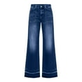 thumbnail image 4 of FRSASU Wide Leg Jeans for Women Mid Waist Baggy Straight Leg Denim Washed Pants (without Belt) Blue, 4 of 9
