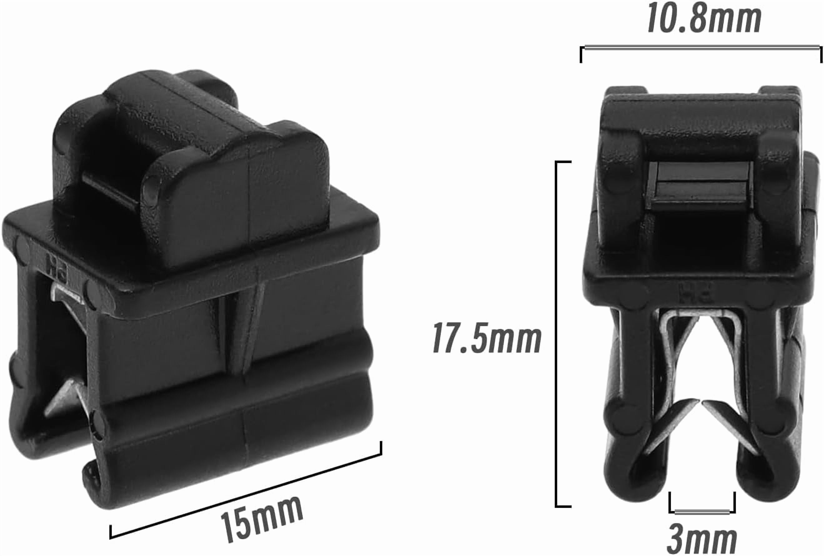 FEFEFW-20PCS Cable Tie Mounts 15x10.8x3mm Plastic Zip Tie Bases Holders Wire Tie Edge Mounting Clips Fasteners Organisers for Cable Management Black