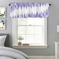 thumbnail image 3 of Watercolor Purple Vineflowers Leaves Valances for Windows,Kitchen Valance Rod Pocket Short Curtain, Spring Summer Floral Valance Curtain Window Valances for Bedroom Bathroom Living Room 54x18in, 3 of 9