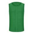 thumbnail image 5 of Miluxas Pleated Tank Tops for Women Crew Neck Sleeveless Dressy Casual Work Tank Top Summer Army Green L(L), 5 of 7