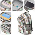 thumbnail image 4 of Highland Cow and Flower Print Backpack for School, Cute School Bag with Adjustable Shoulder Straps and Padded Back, 16.9"x12.6"x5.9", 4 of 5