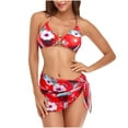 thumbnail image 2 of Traje de baño para mujer, traje de baño de dos piezas con estampado de leopardo y espalda descubierta, bikini dividido, conjunto de tres piezas para mujer, 2 of 5