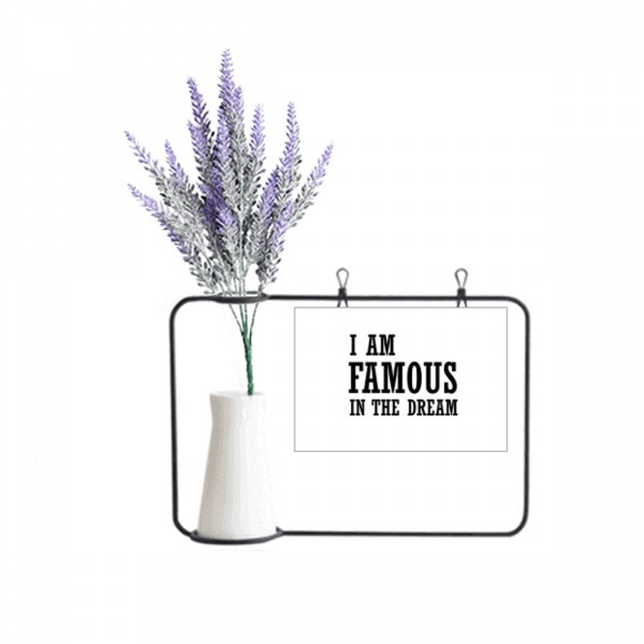 I Am Famous In The Dream Art Deco Fashion Artificial Lavender Flower Vase Bottle Card